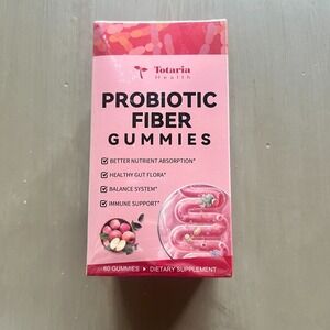 Totaria Health Probiotic Fiber Gummies 60ct New Sealed Exp 2027 Gluten Free‎